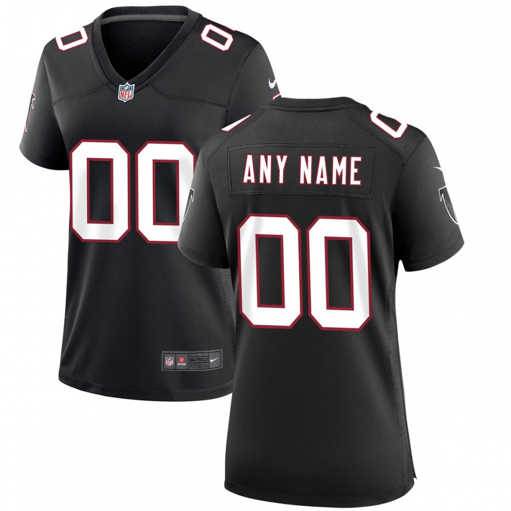Atlanta Falcons Nike Women's Throwback Custom Game Jersey - Black-GridironStore